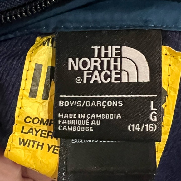 VGUC Northface boys size 14/16 Reversible Mount Chimbo Full Zip Hooded Jacket - Picture 6 of 7